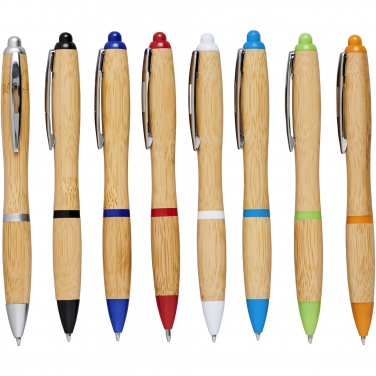 Logo trade promotional gifts image of: Nash bamboo ballpoint pen
