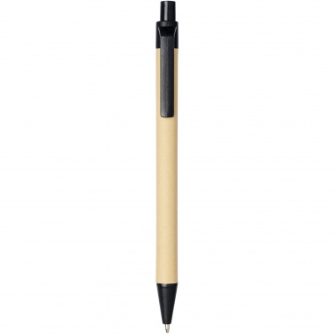 Logo trade promotional merchandise image of: Berk recycled carton and corn plastic ballpoint pen