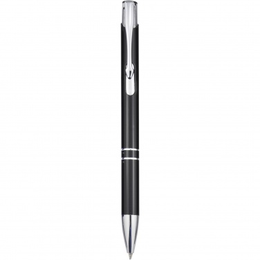 Logo trade promotional merchandise photo of: Moneta aluminium click ballpoint pen (black ink)