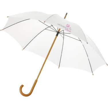 Logo trade promotional items image of: Jova 23" umbrella with wooden shaft and handle