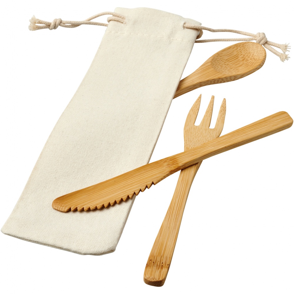 Logotrade promotional product picture of: Celuk bamboo cutlery set