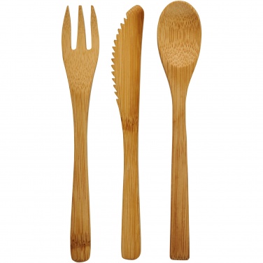 Logo trade promotional giveaway photo of: Celuk bamboo cutlery set