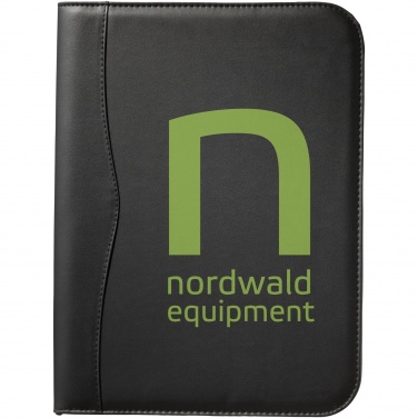 Logo trade promotional products image of: Ebony A4 zippered portfolio