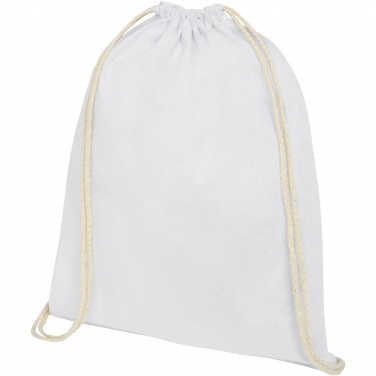 Logo trade promotional merchandise photo of: Oregon 100 g/m² cotton drawstring bag 5L