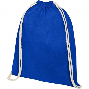 Logo trade promotional giveaways image of: Oregon 100 g/m² cotton drawstring bag 5L