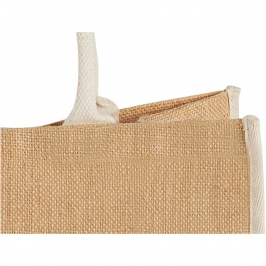 Logotrade business gift image of: Harry coloured edge jute tote bag 25L