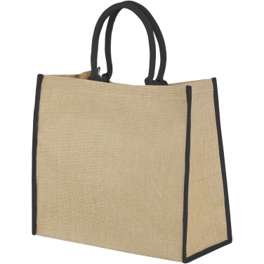 Logotrade advertising products photo of: Harry coloured edge jute tote bag 25L