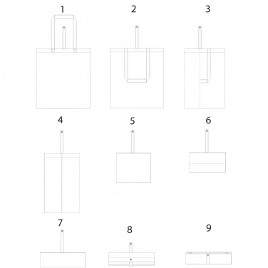 Logo trade promotional giveaway photo of: Nevada 100 g/m² cotton foldable tote bag 7L