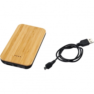 Logotrade promotional merchandise image of: Future 6000 mAh bamboo/fabric wireless power bank