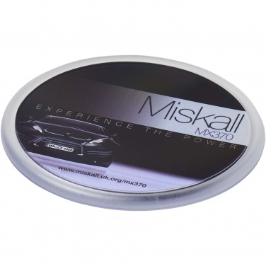 Logo trade promotional products image of: Ellison round plastic coaster with paper insert