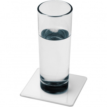 Logo trade promotional merchandise image of: Renzo square plastic coaster