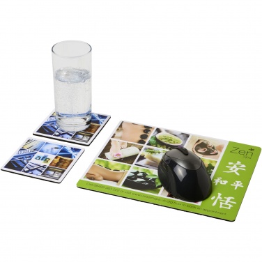 Logotrade advertising product picture of: Q-Mat® mouse mat and coaster set combo 3