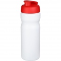 Baseline® Plus 650 ml flip lid sport bottle, White / Red