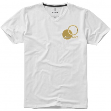 Logo trade corporate gifts image of: Kawartha short sleeve men's organic V-neck t-shirt