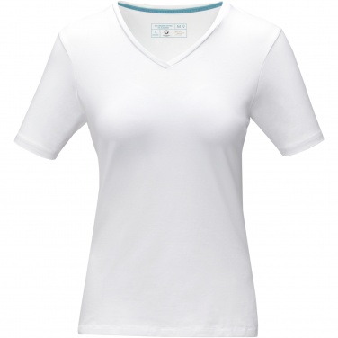 Logotrade promotional products photo of: Kawartha short sleeve women's organic V-neck t-shirt