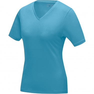 Logotrade promotional item image of: Kawartha short sleeve women's organic V-neck t-shirt