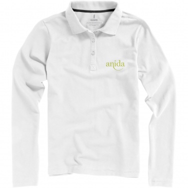 Logo trade advertising products picture of: Oakville long sleeve women's polo