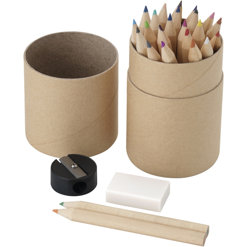 Logo trade promotional merchandise image of: Woodby 26-piece coloured pencil set