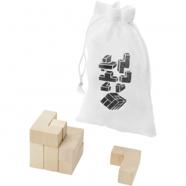 Logotrade business gifts photo of: Solfee wooden squares brain teaser with pouch