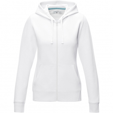 Logo trade promotional merchandise photo of: Ruby women’s organic recycled full zip hoodie