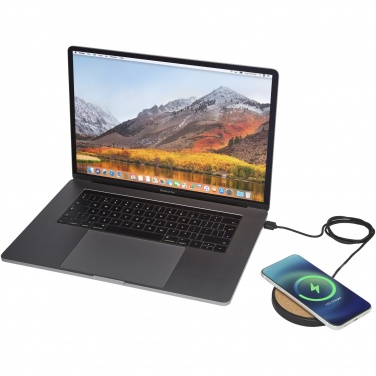 Logo trade corporate gifts picture of: Kivi 10W limestone/cork wireless charging pad