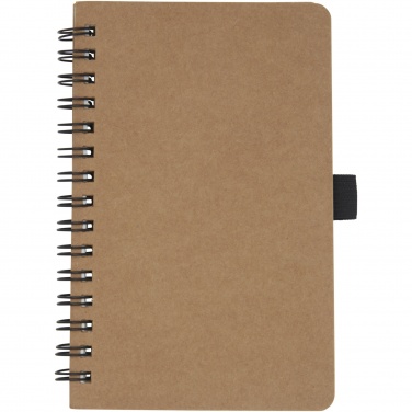 Logotrade promotional item image of: Cobble A6 wire-o recycled cardboard notebook with stone paper