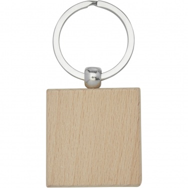 Logo trade promotional merchandise image of: Gioia beech wood squared keychain