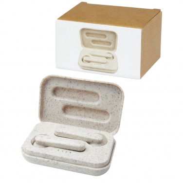 Logo trade promotional gift photo of: Nantai wheat straw True Wireless earbuds