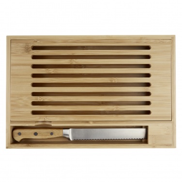 Logo trade promotional products picture of: Pao bamboo cutting board with knife