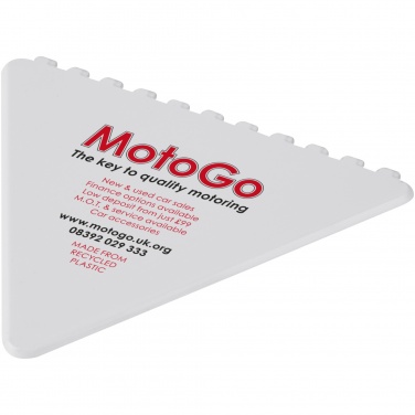 Logo trade business gift photo of: Frosty triangular recycled plastic ice scraper