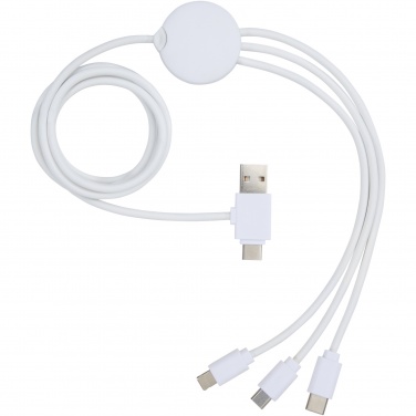 Logo trade promotional giveaways image of: Pure 5-in-1 charging cable with antibacterial additive