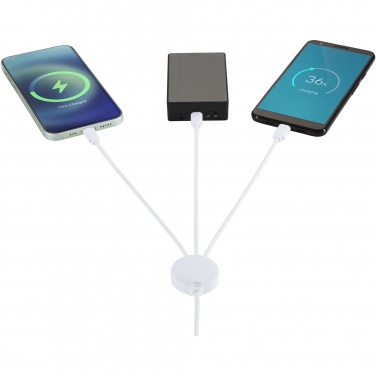 Logo trade advertising products image of: Pure 5-in-1 charging cable with antibacterial additive
