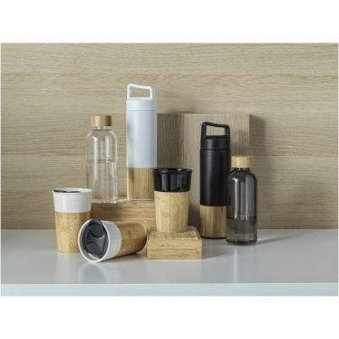 Logo trade promotional gifts image of: Pereira 320 ml porcelain mug with bamboo outer wall