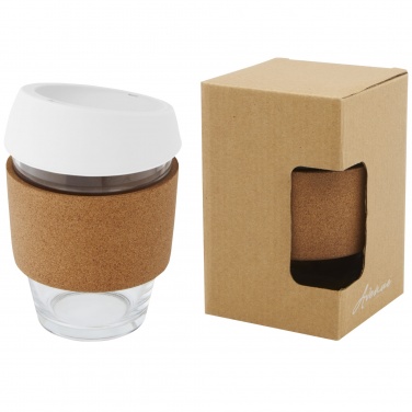 Logotrade promotional product image of: Lidan 360 ml borosilicate glass tumbler with silicone lid