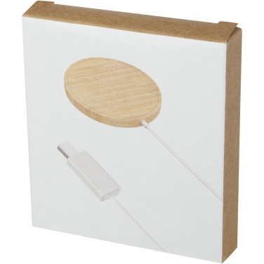 Logotrade corporate gifts photo of: Atra 10W bamboo magnetic wireless charging pad