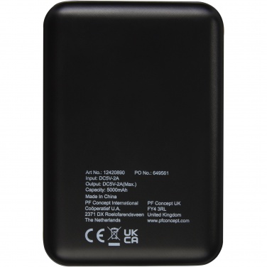 Logo trade promotional gift photo of: Gleam 5000 mAh ultra slim light-up power bank