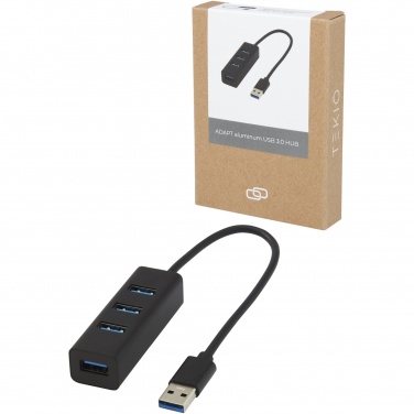 Logo trade promotional item photo of: ADAPT aluminum USB 3.0 hub