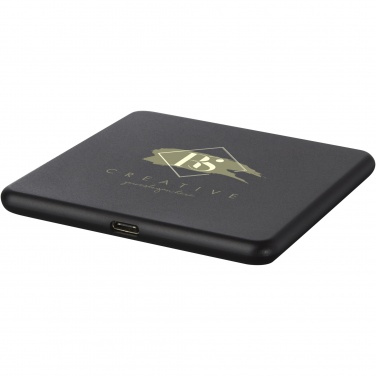 Logo trade promotional giveaways image of: Loop 10W recycled plastic wireless charging pad