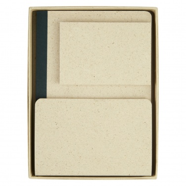 Logo trade promotional giveaways picture of: Verde 3-piece grass paper stationery gift set