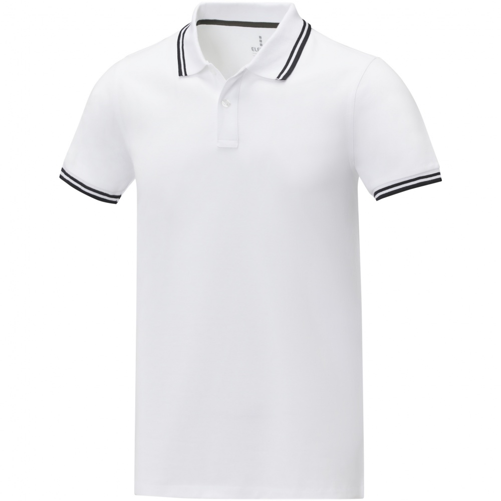 Logo trade promotional merchandise photo of: Amarago short sleeve men's tipping polo