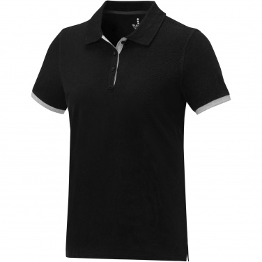 Logotrade business gifts photo of: Morgan short sleeve women's duotone polo