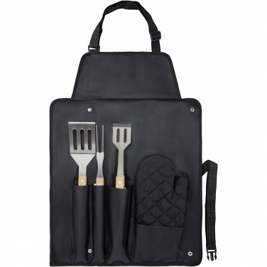 Logotrade promotional merchandise picture of: Gril 3-piece BBQ tools set and glove 