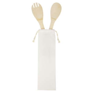 Logo trade promotional products image of: Endiv bamboo salad spoon and fork