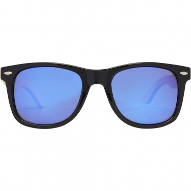 Logo trade promotional gifts image of: Taiyō rPET/bamboo mirrored polarized sunglasses in gift box