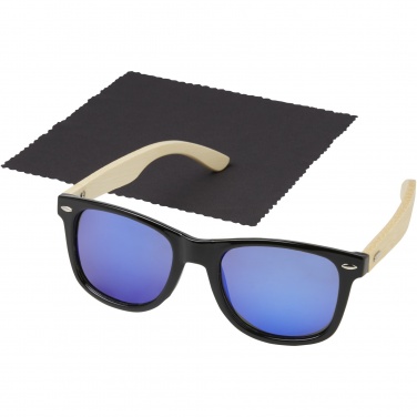 Logotrade promotional gift picture of: Taiyō rPET/bamboo mirrored polarized sunglasses in gift box