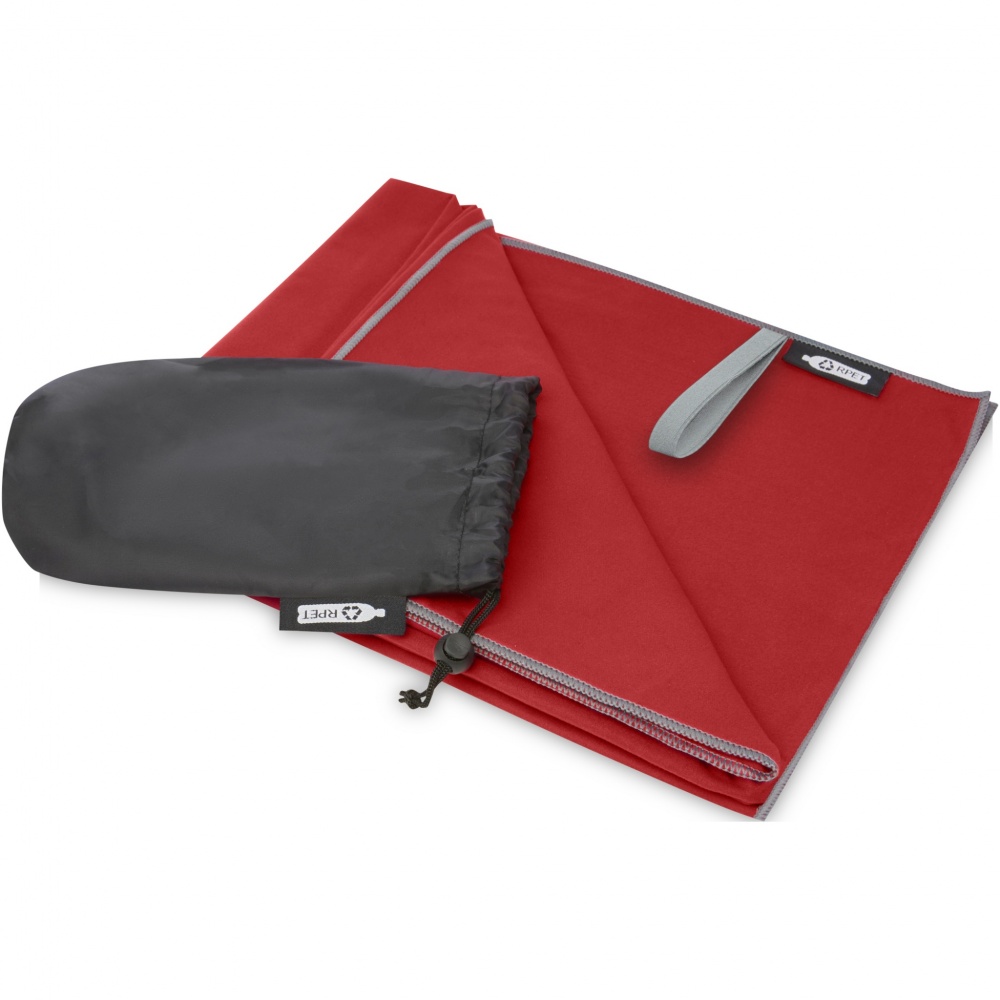 Logo trade advertising product photo of: Pieter recycled PET ultra lightweight and quick dry towel 130 x 80 cm