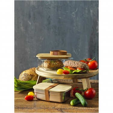 Logotrade advertising product image of: Roby glass lunch box with bamboo lid