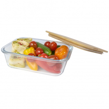 Logo trade corporate gift photo of: Roby glass lunch box with bamboo lid