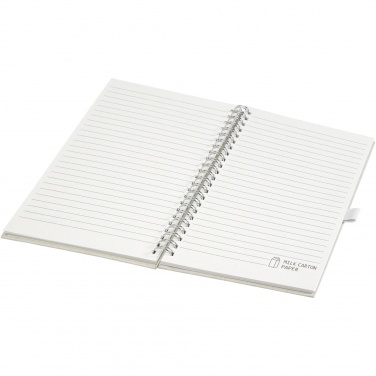 Logotrade promotional items photo of: Dairy Dream A5 size reference recycled milk cartons spiral notebook