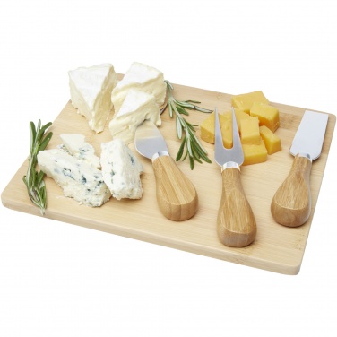 Logotrade promotional giveaway image of: Ement bamboo cheese board and tools